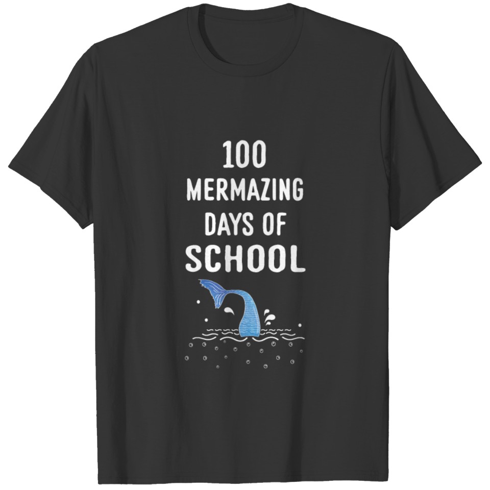 100 Mermazing Days of School Mermaid Student Kids T-shirt