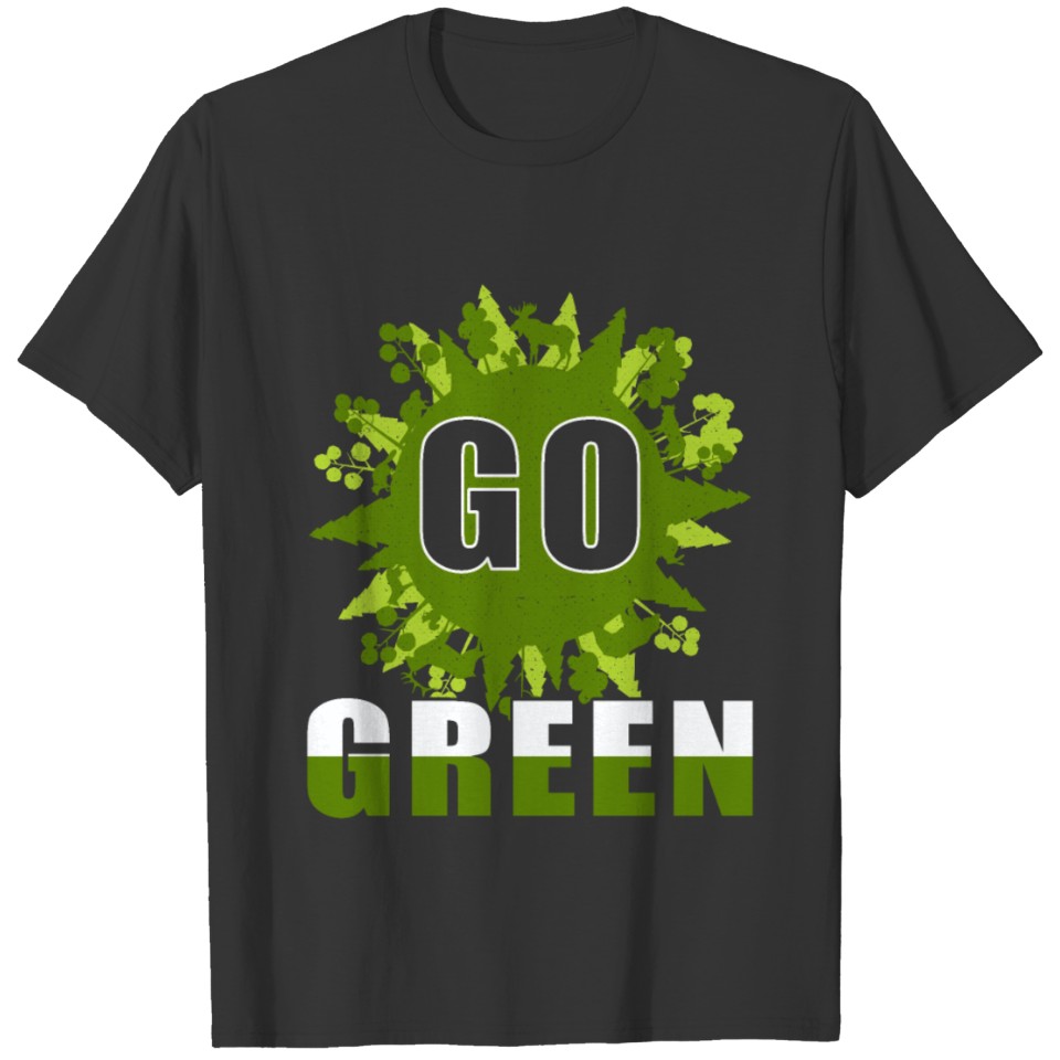 Go Green Earth Day T Shirts