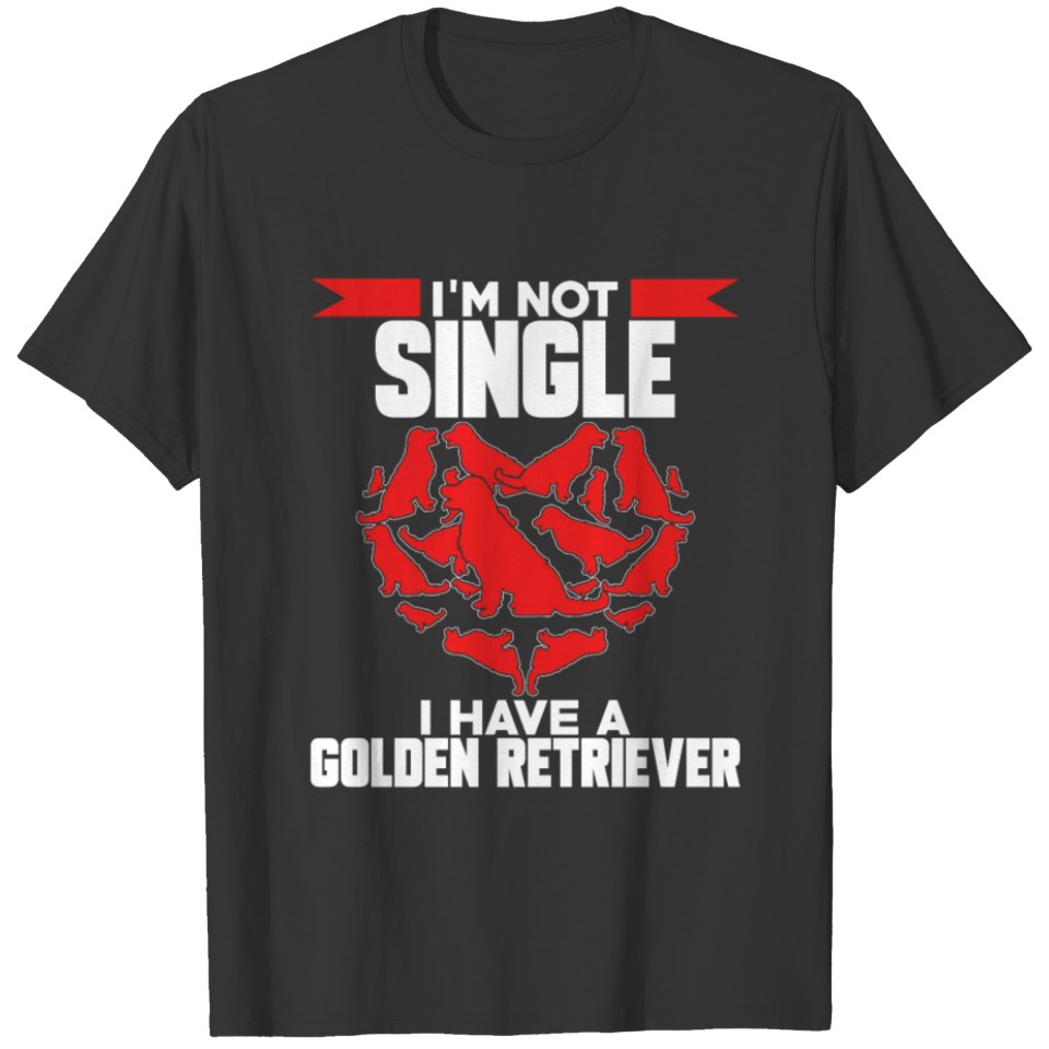 Golden Retriever Valentine Dog Valentines Day T-shirt