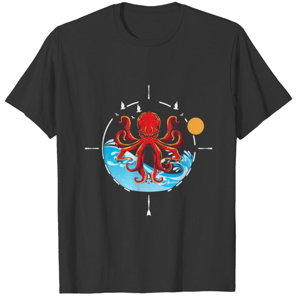 Octopus octupus sailor and sailor symbol T-shirt