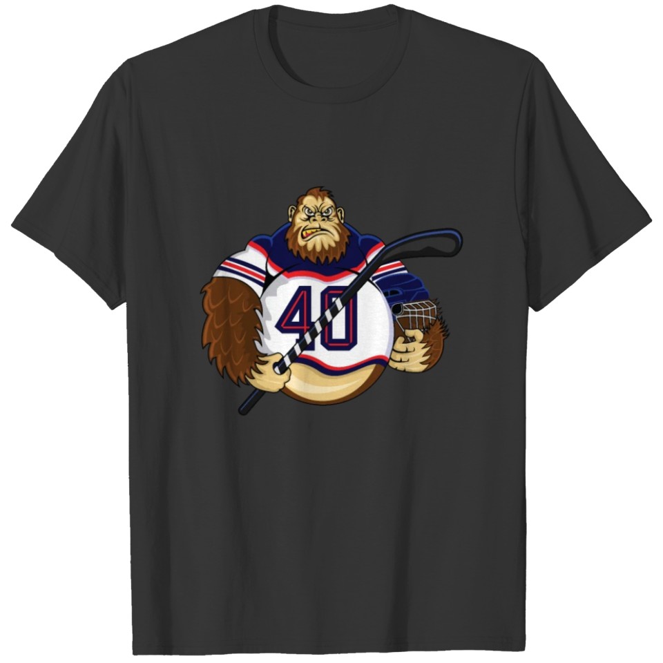 Cool And Angry Ice Hockey Monkey Ice Hockey gift T-shirt