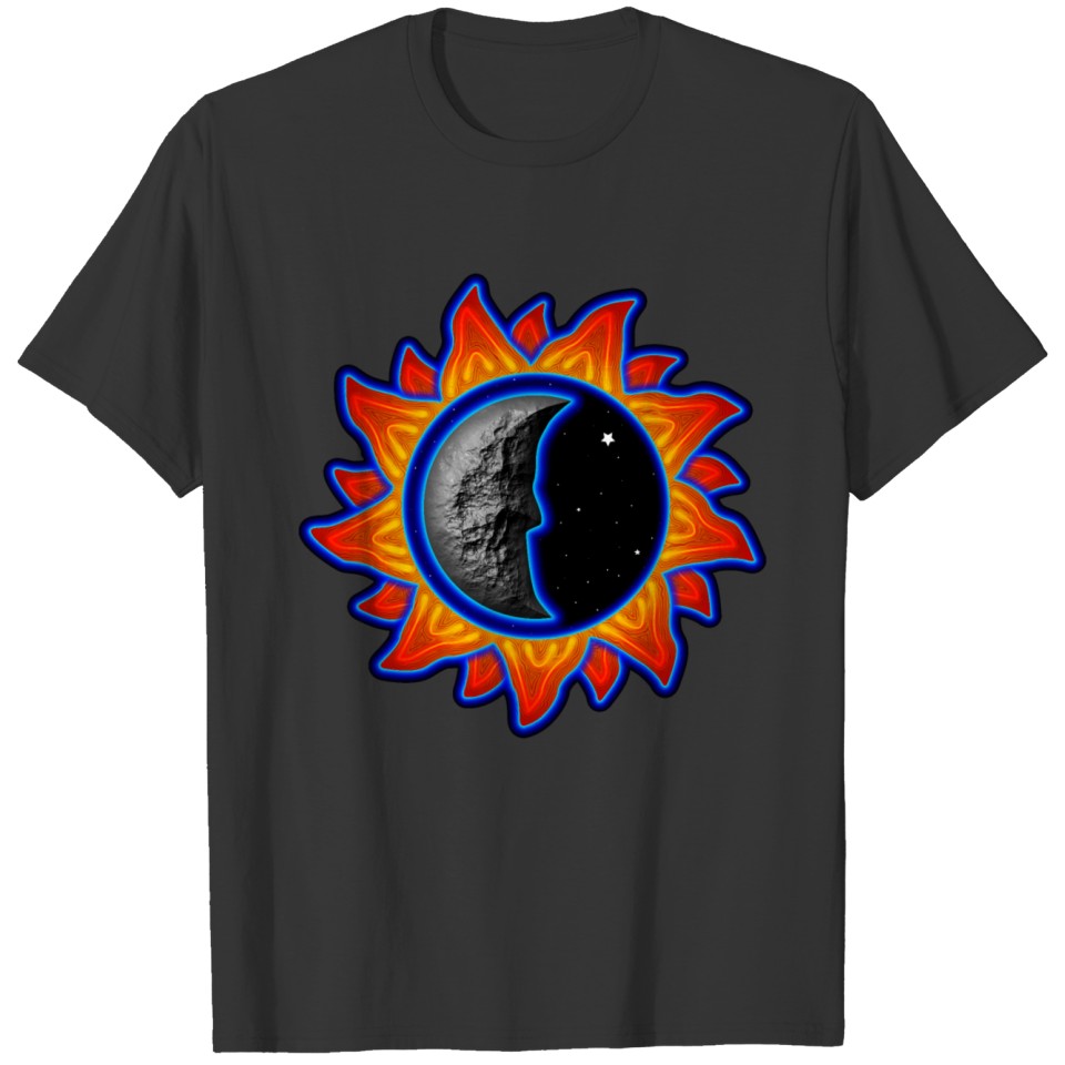 abstract sun and moon T Shirts