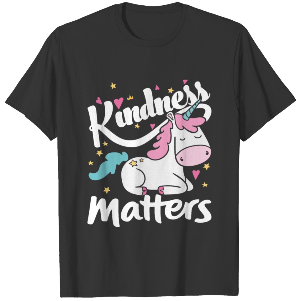 Kindness Matters Unicorn Be Kind Stop Bullies Be L T-shirt