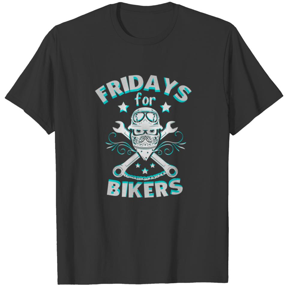 Fridays for Bikers Motorbike Motorcycle forfuture T-shirt