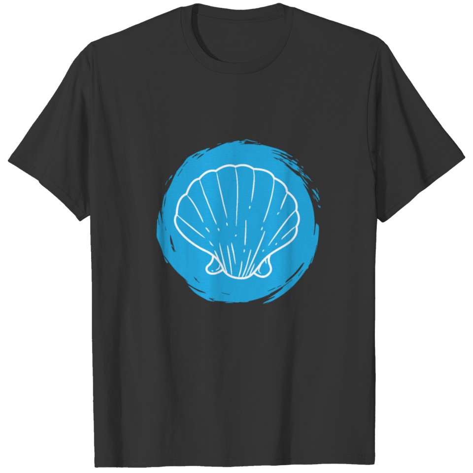 Ocean - shell in the blue circle T Shirts