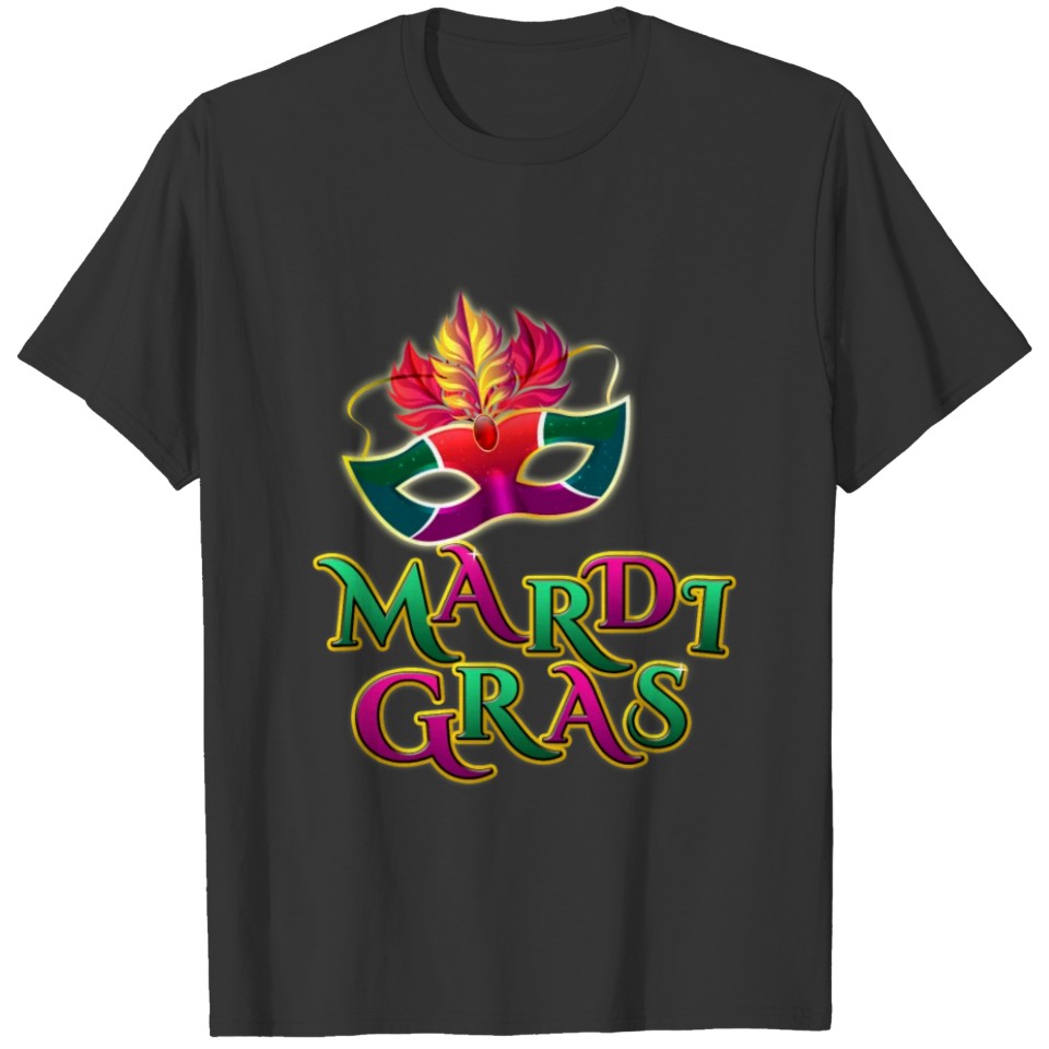 Mardi Gras Mask Party Carnival Festival Mask Gift T-shirt