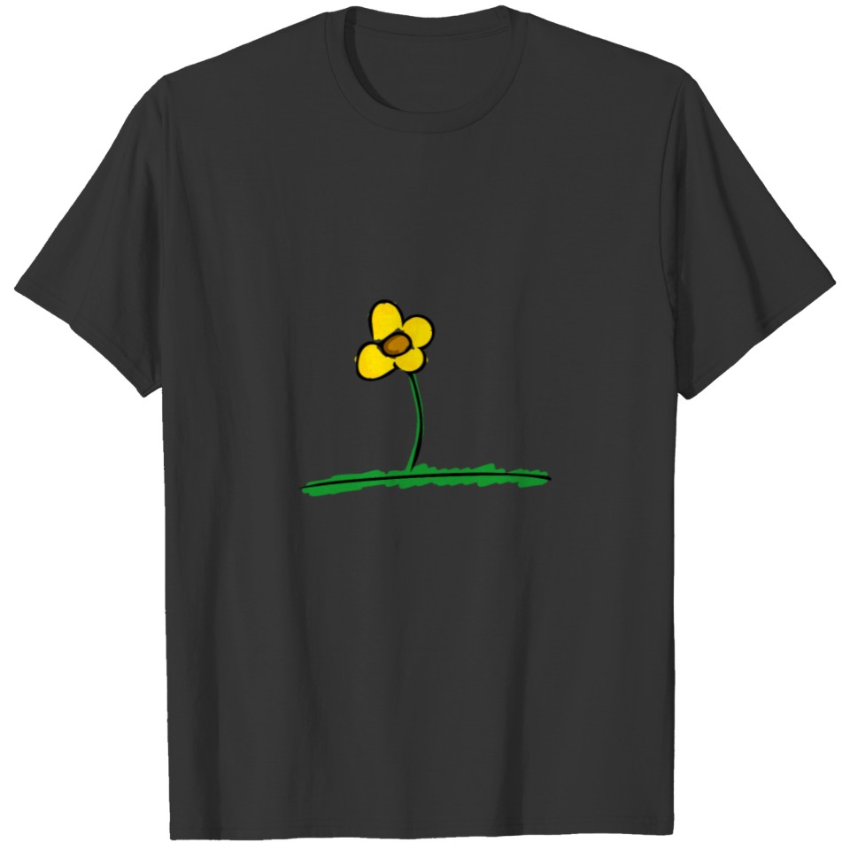 drawing - sunflower T-shirt