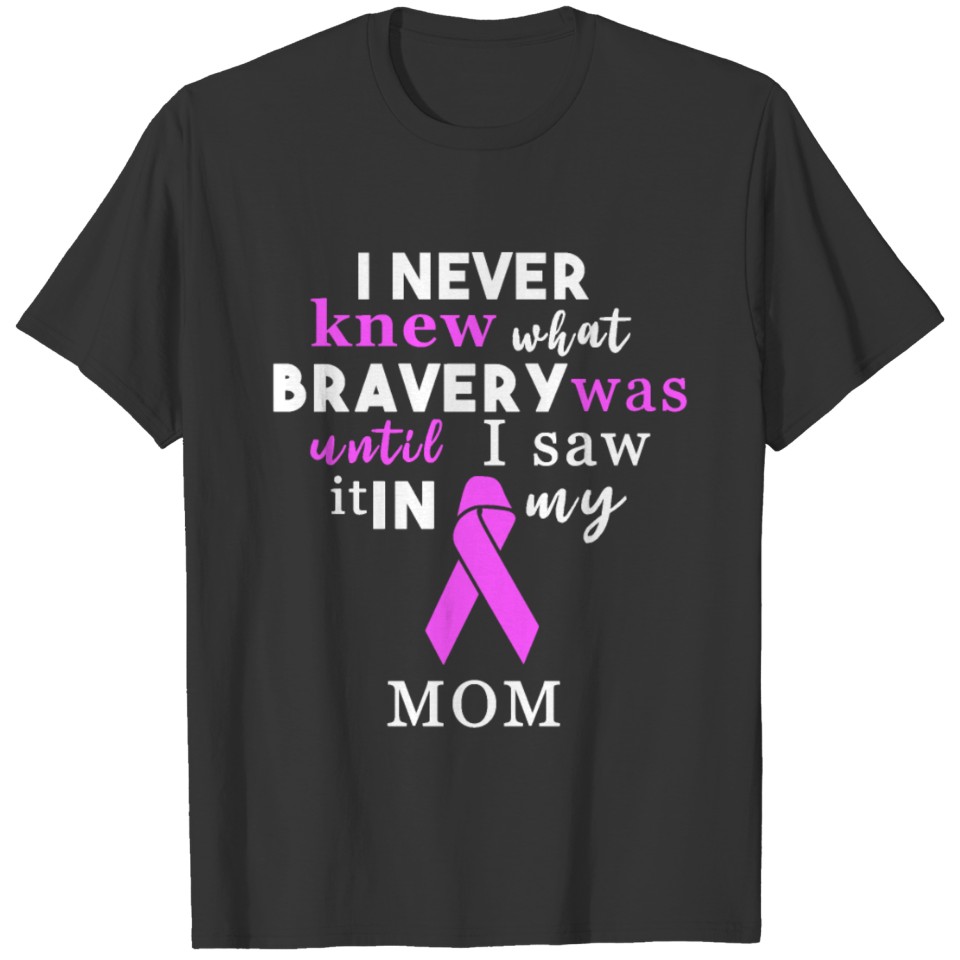Mom Breast Cancer Shirt Awareness Gift Pink Ribbon T-shirt