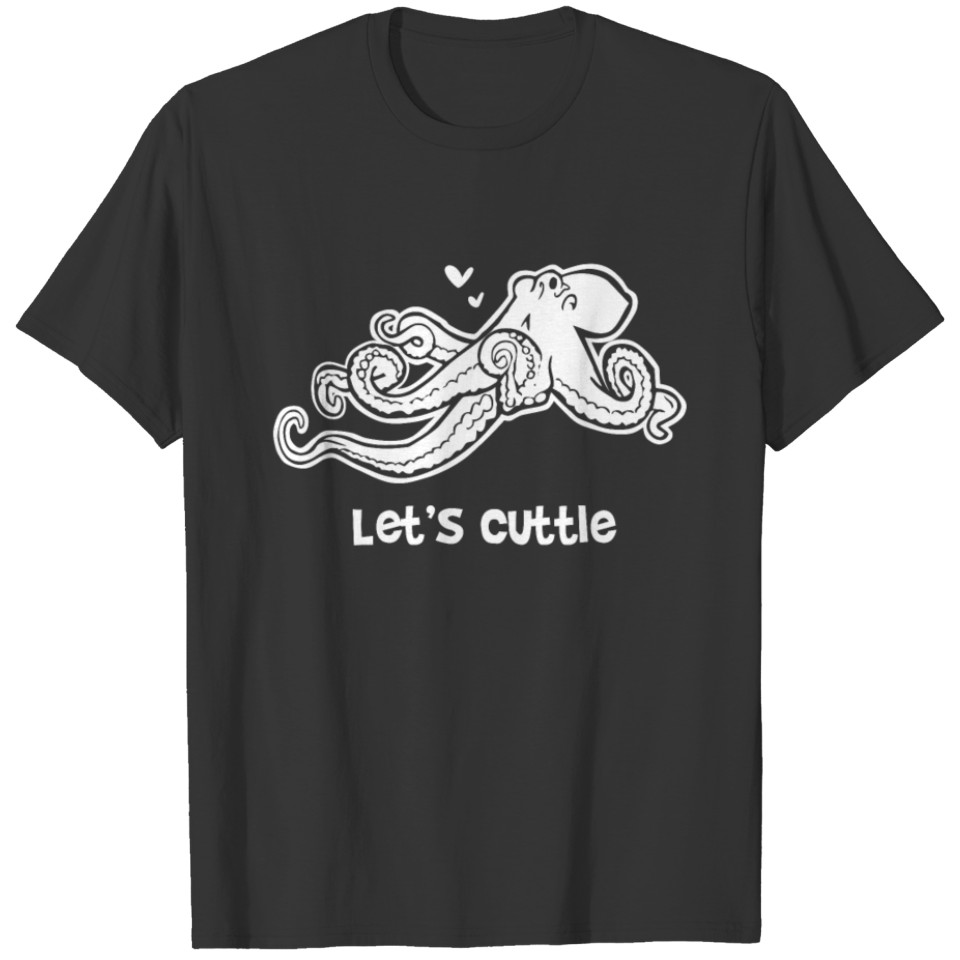 Womens Cute Octopus Gift Print Retro Octopi Lover T-shirt