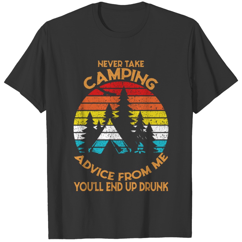 Funny Camping Advice Hiking Outdoor Wilderness T Shirts