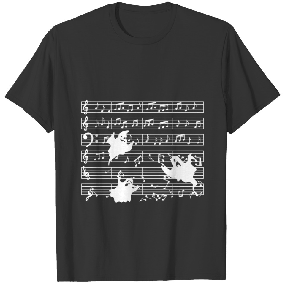 music teacher note musician ghost T-shirt