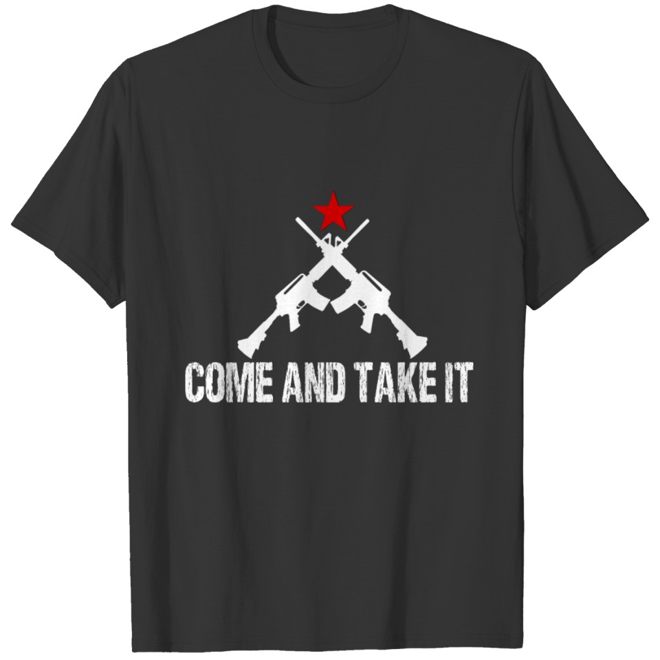 come and take it m16 weapon motif T-shirt