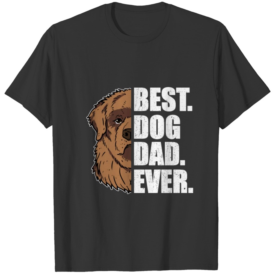 Best Dog Dad Ever Newfoundland Dog Lover Pet T-shirt