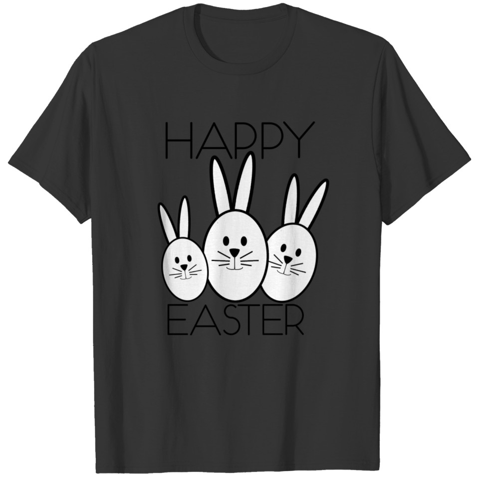 Happy Easter black and white T Shirts