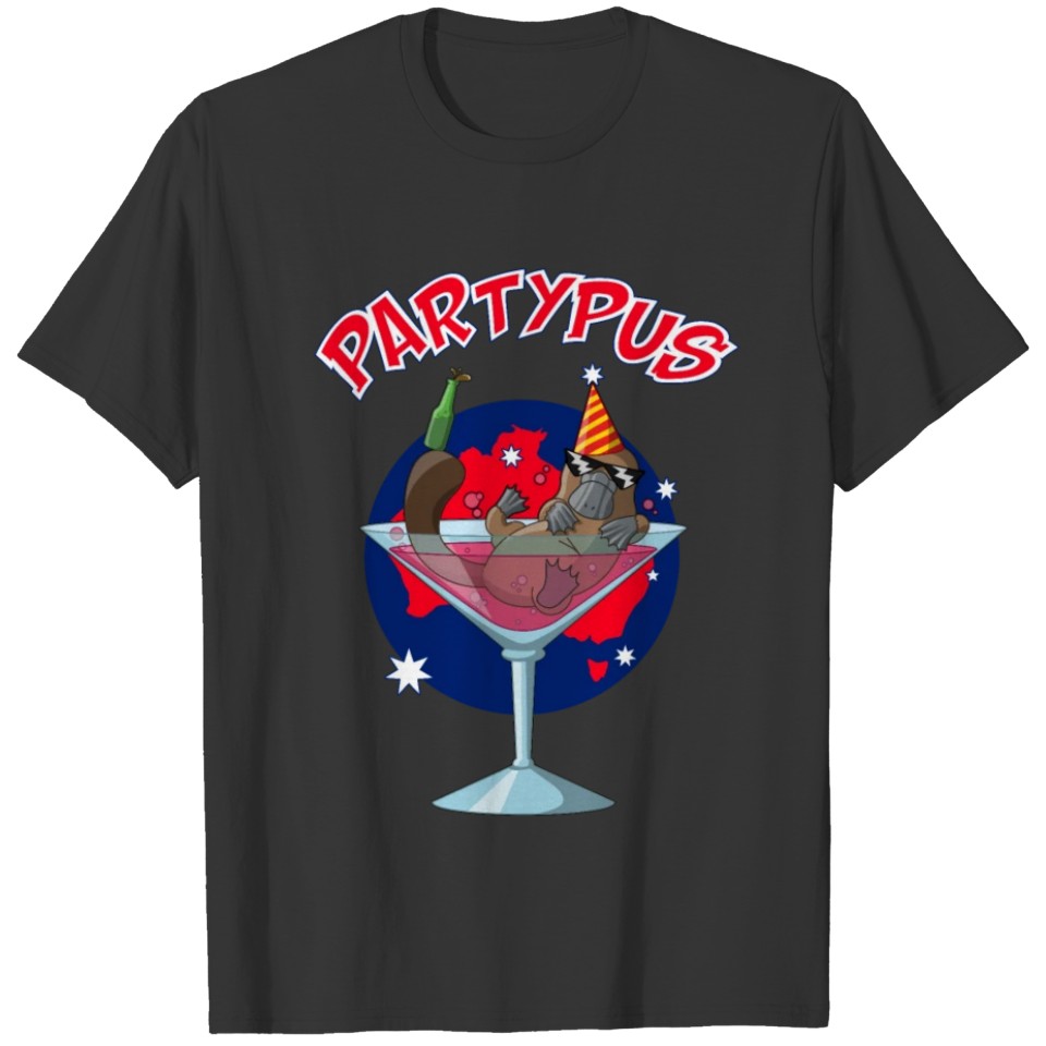 Partypus - Funny Australian Platypus Party Animal T-shirt