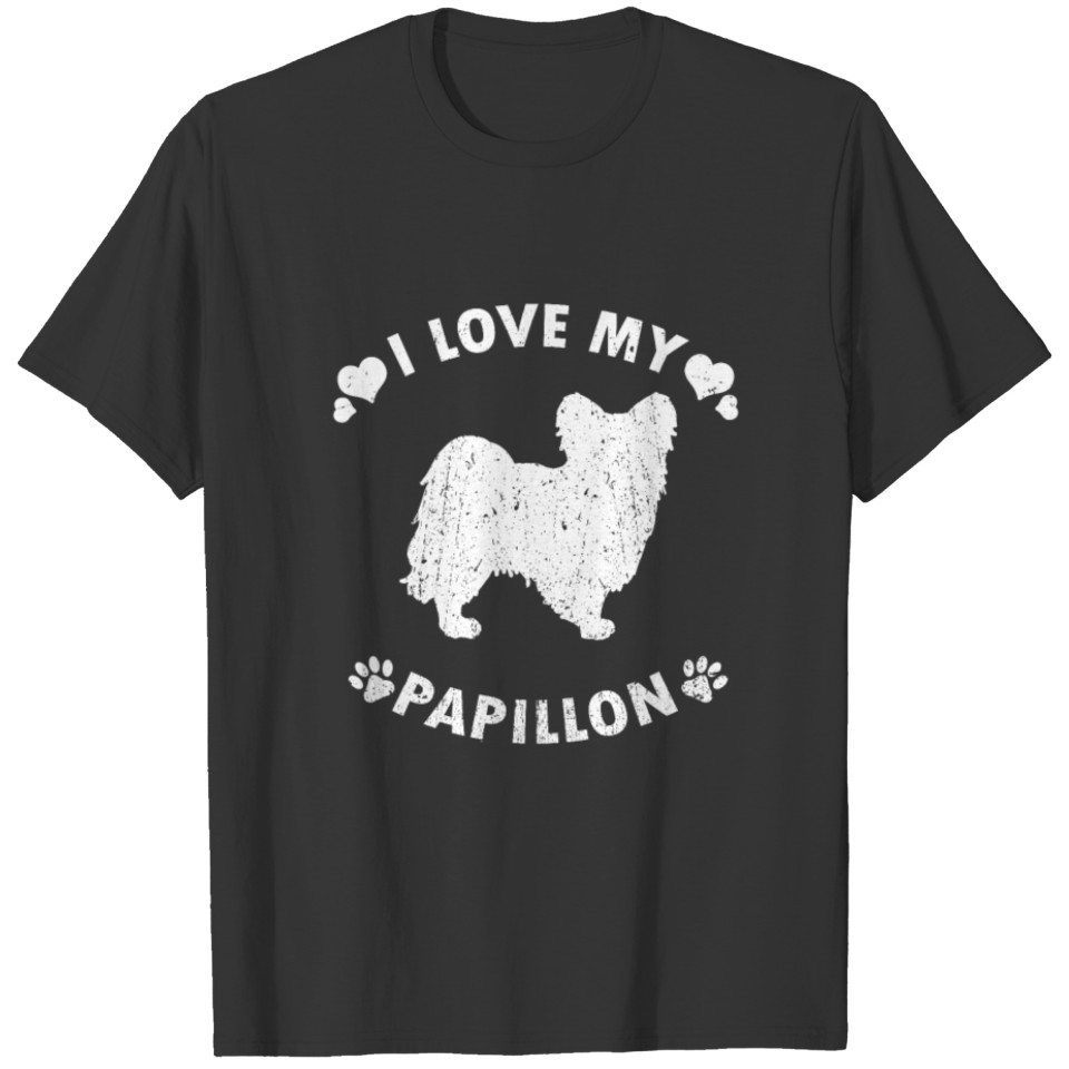 I Love My Papillon Puppy Dog Gift Idea T-shirt