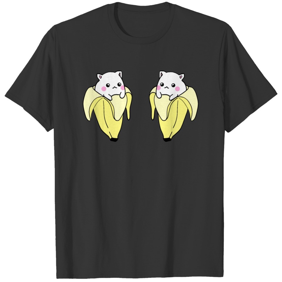 Cute funny Kawaii baby kittens in banana peels T Shirts