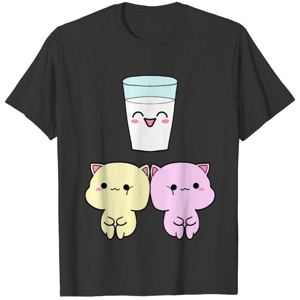 Waiting for milk. Hungry thirsty cute baby kittens T Shirts