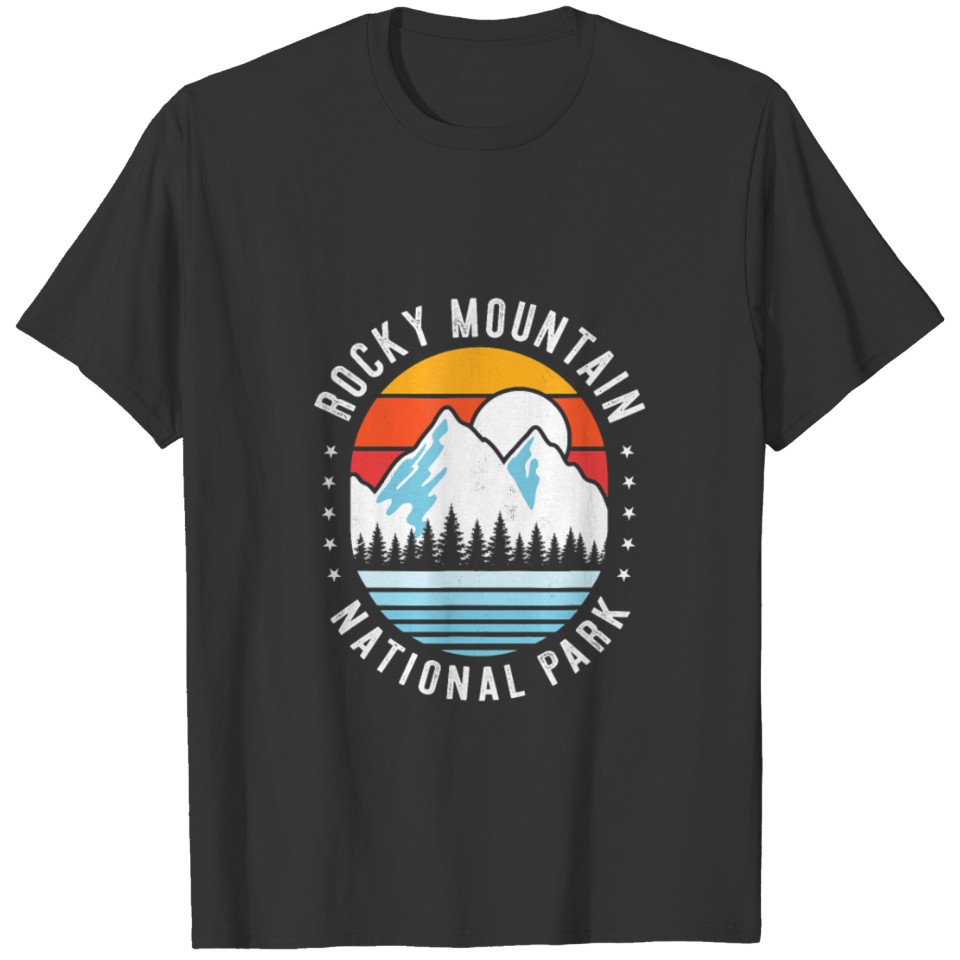 Rocky Mountain National Park Retro Hiking Funny Hi T Shirts
