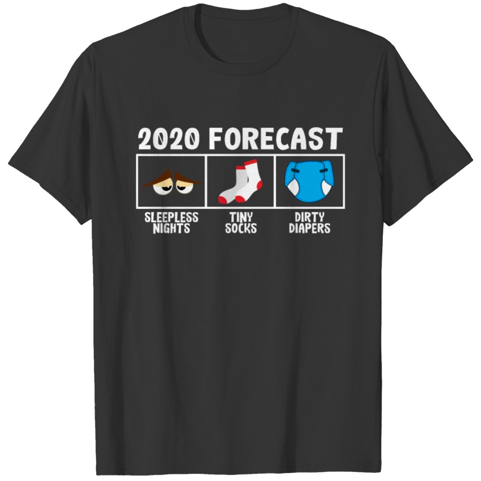 2020 Forecast Expecting Baby Announcement T-shirt