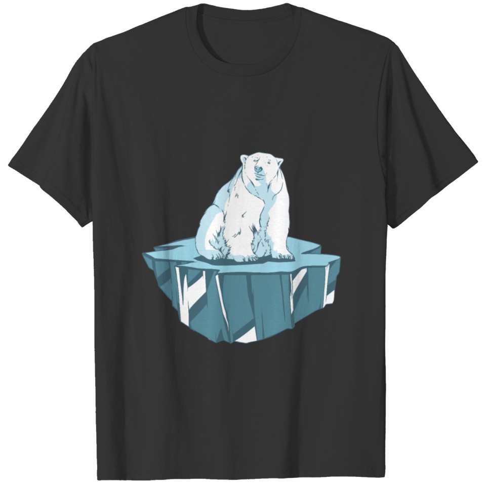 Polar bear on ice floe T-shirt