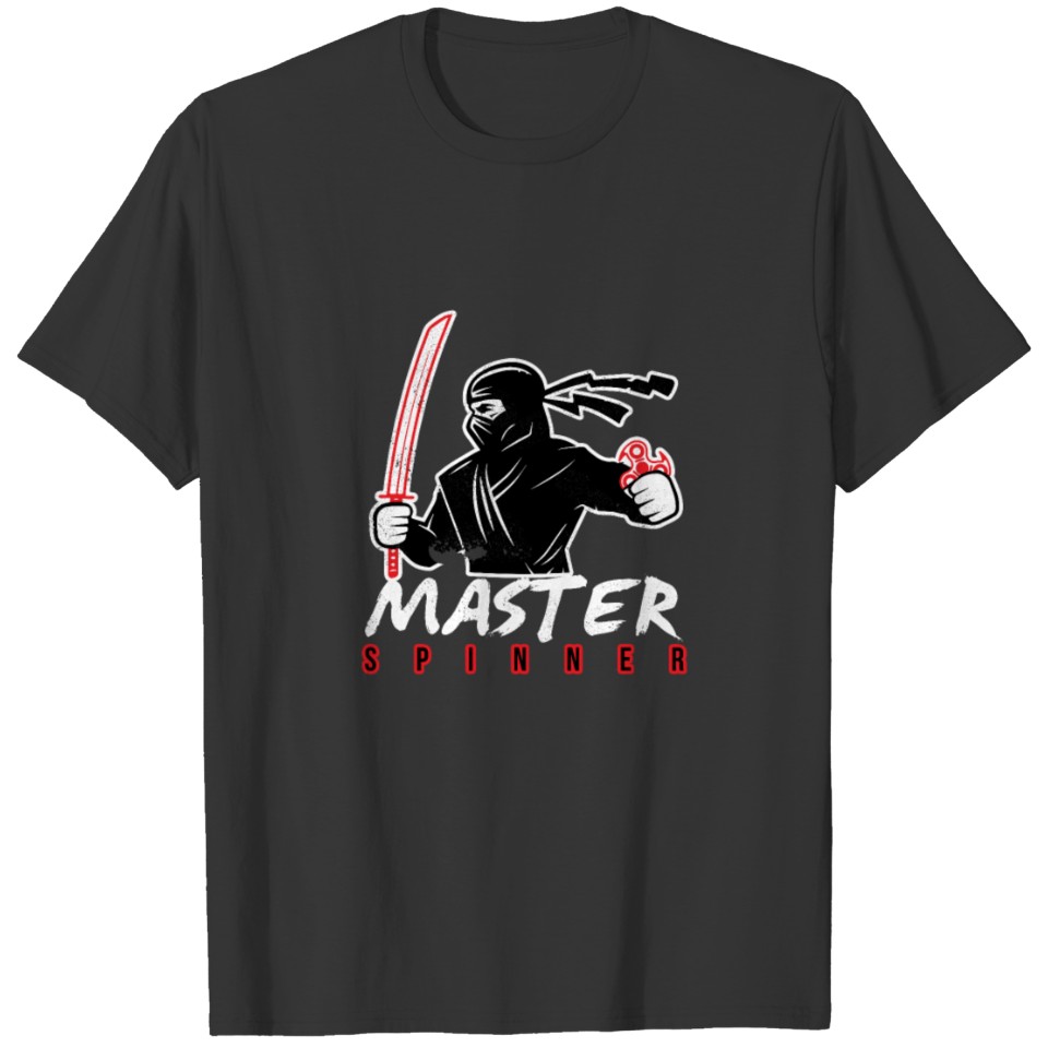 Master Fidget Spinner Ninja Cool Awesome Fun Gift T-shirt