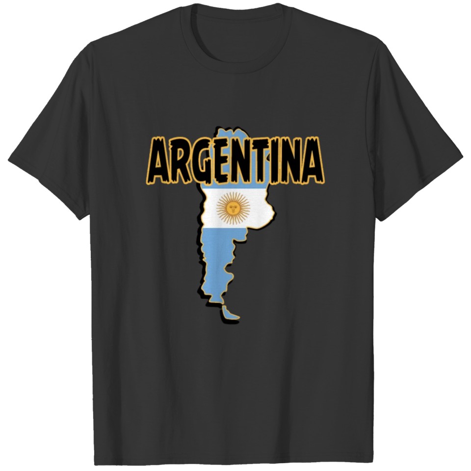 Argentina Map, Born in Argentina, Argentina Flag T-shirt