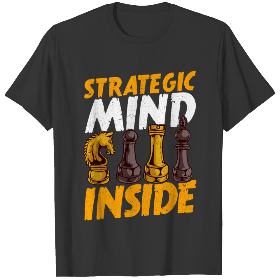 Chess Strategic Mind Inside Chessboard Strategy T-shirt