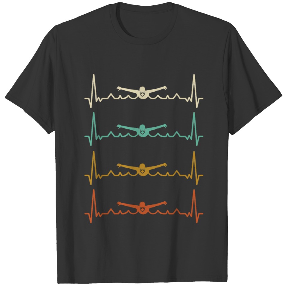 Float heartbeat ECG pulse T-shirt