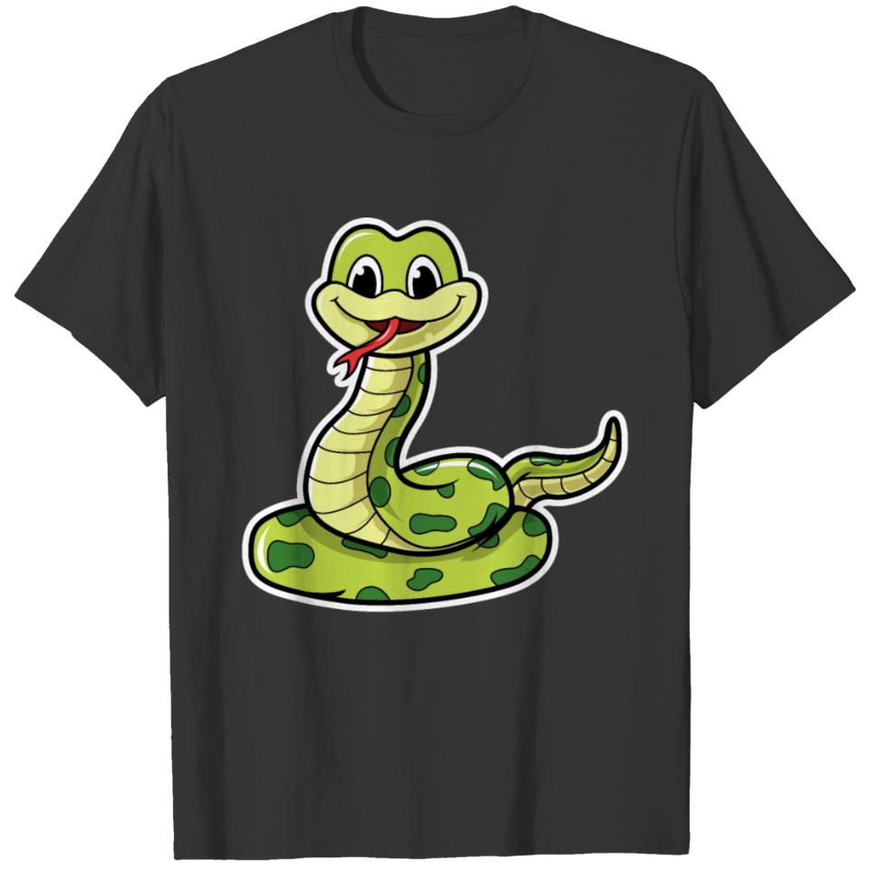 Cartoon Snake Illustration T-shirt