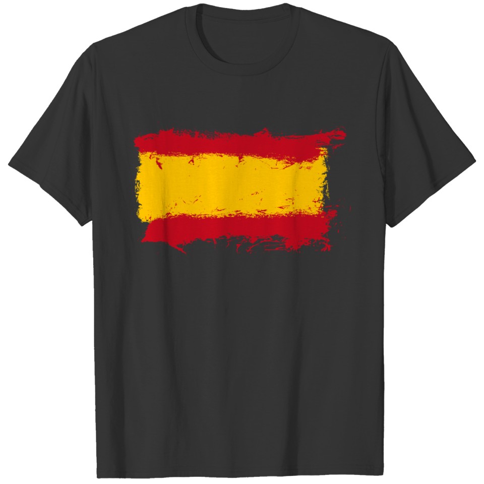 Spain flag brush strokes T-shirt