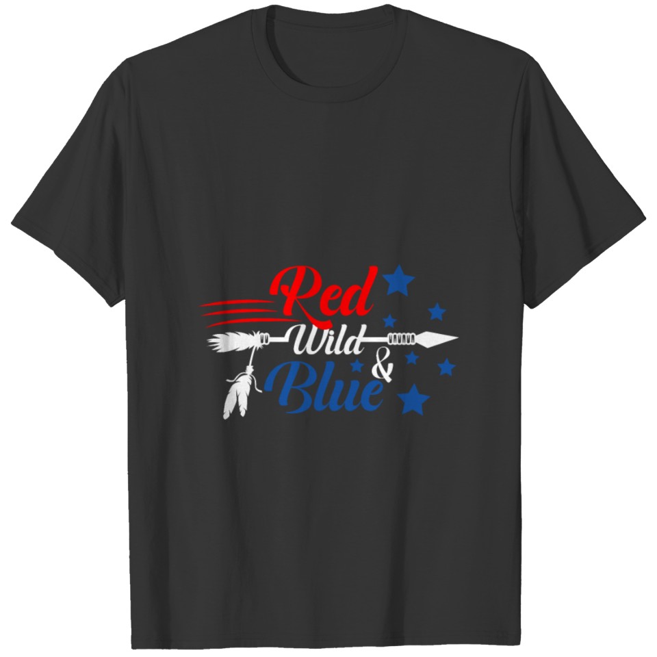 Red Wild Blue American Patriotic Gift T Shirts