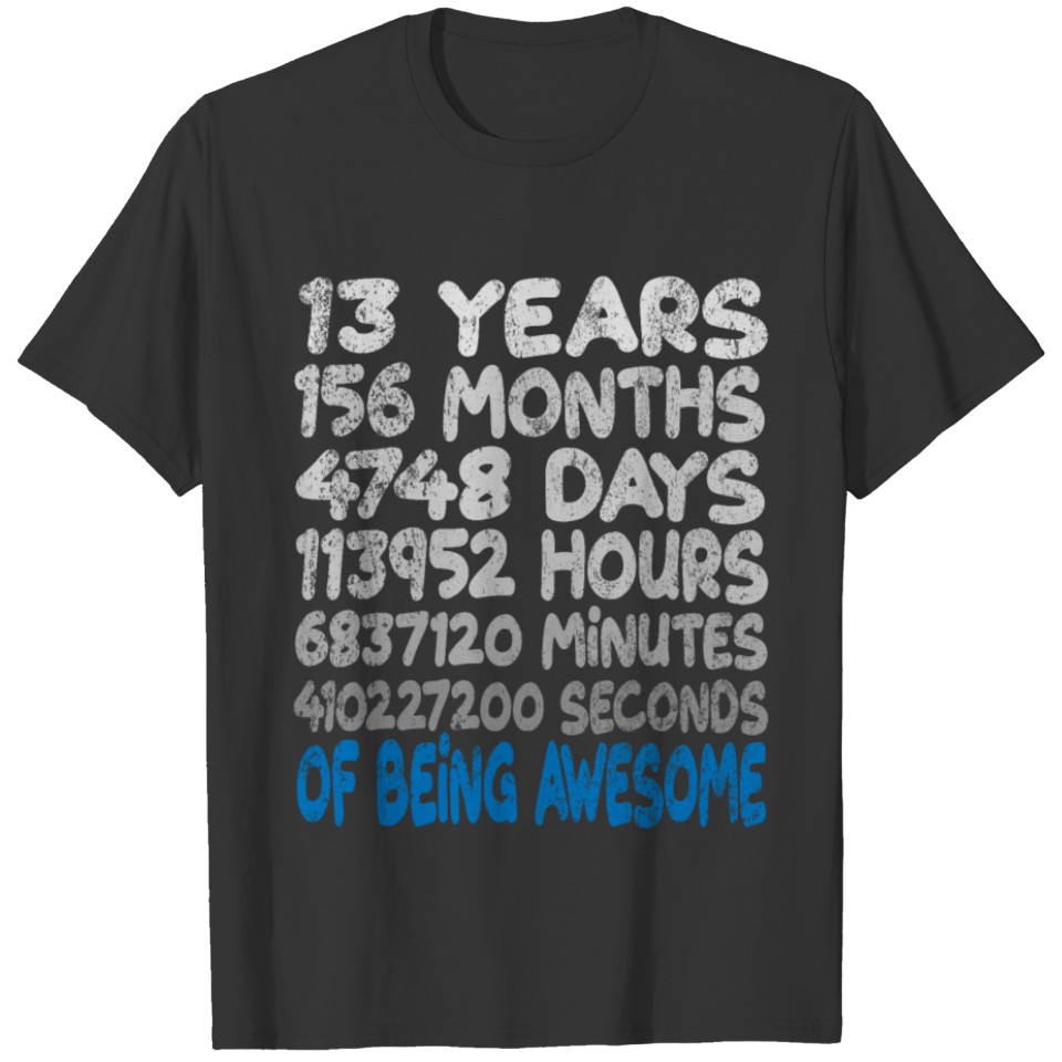 13th Bday Official Teenager Birthday T-shirt
