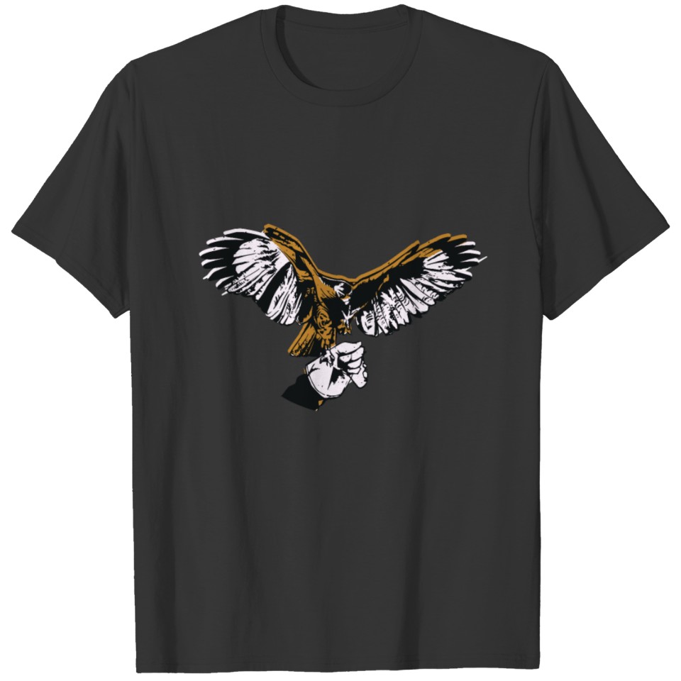 Falcon in Hand Flying Bird Flying Pet Wings Gift T-shirt