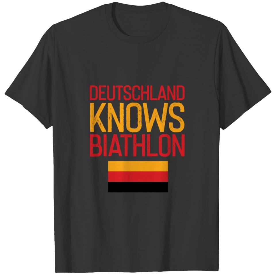 Deutschland Knows Biathlon Ski Rifle Shooting Gift T-shirt