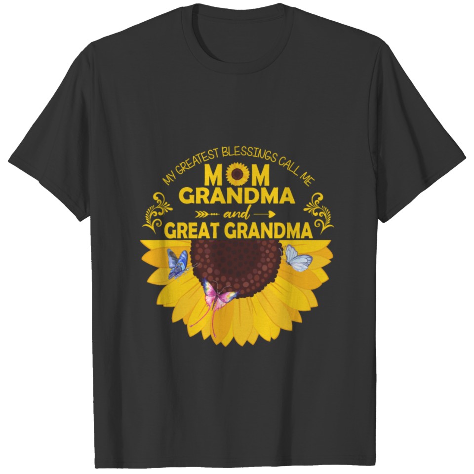 Sunflower mom grandma great grandma blessing T Shirts