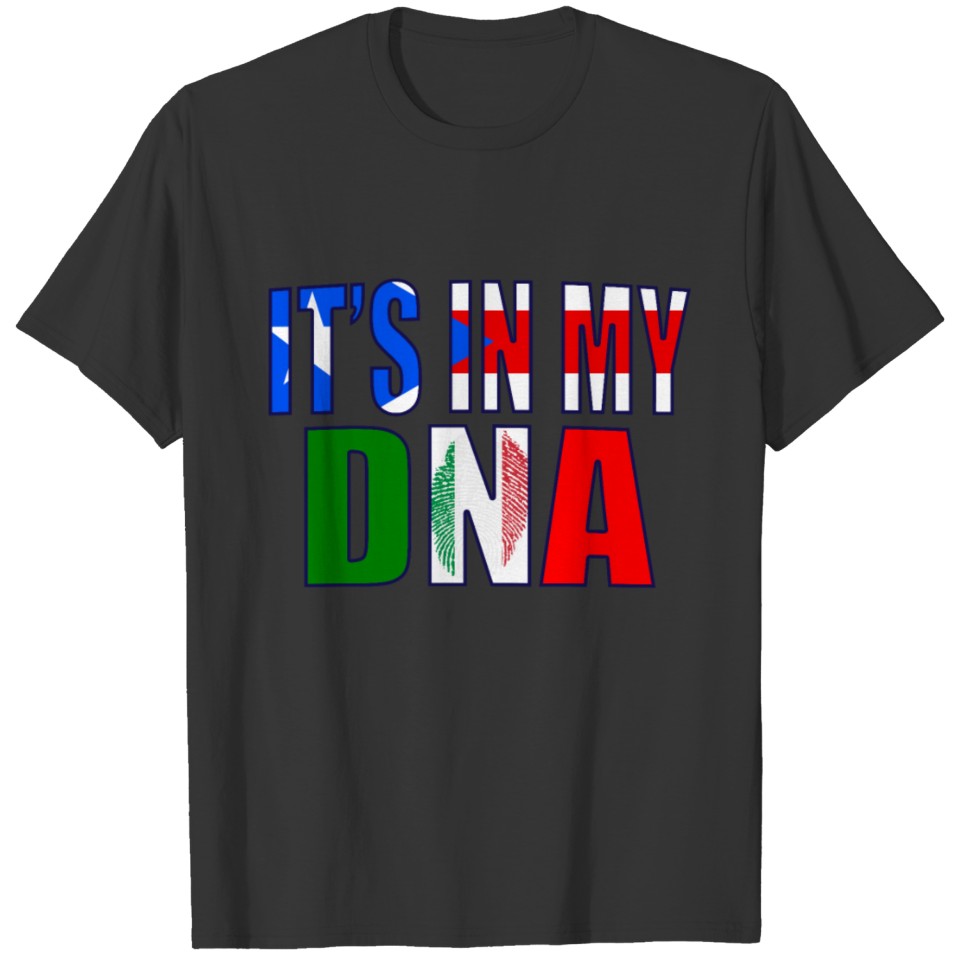 Dominican And Italian Mix DNA Heritage T-shirt