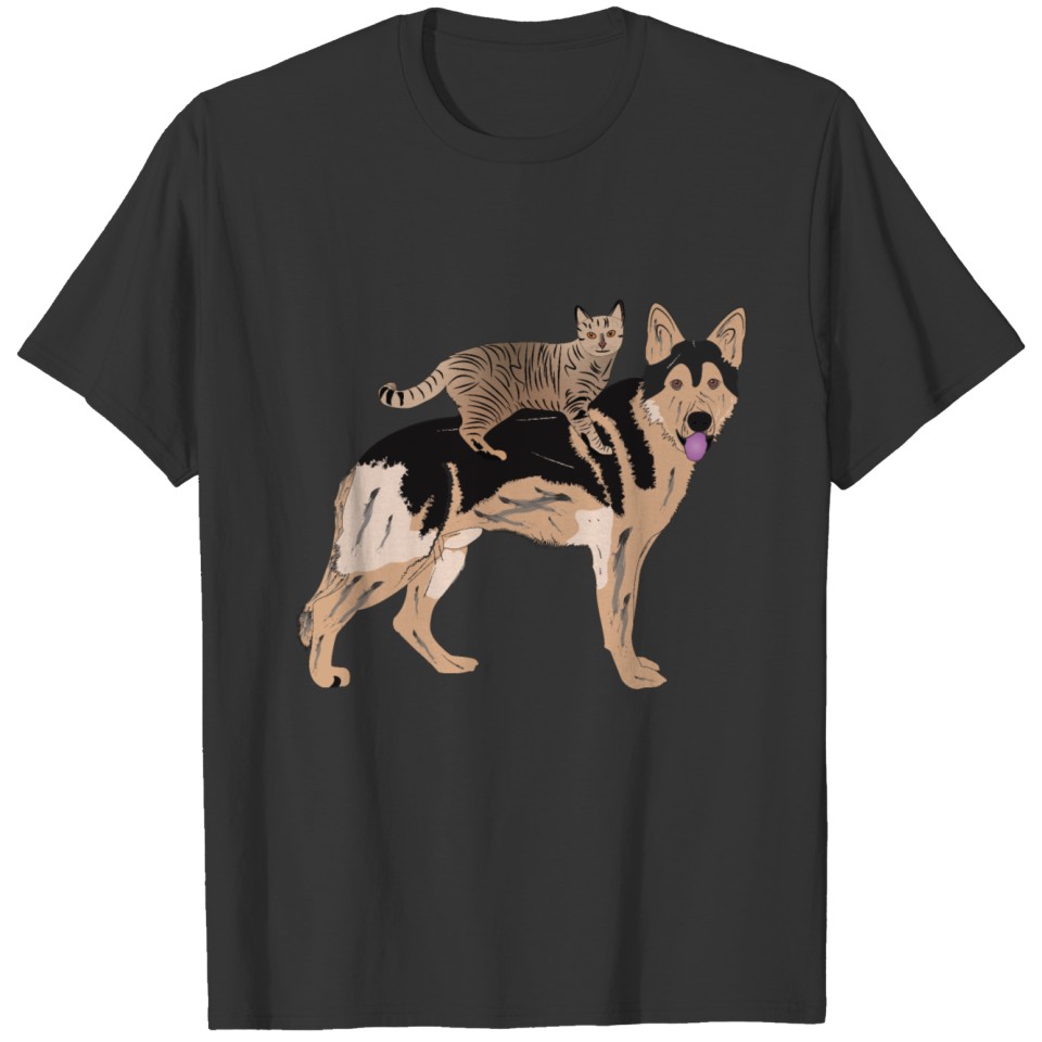 Cats And Dog Love T-shirt