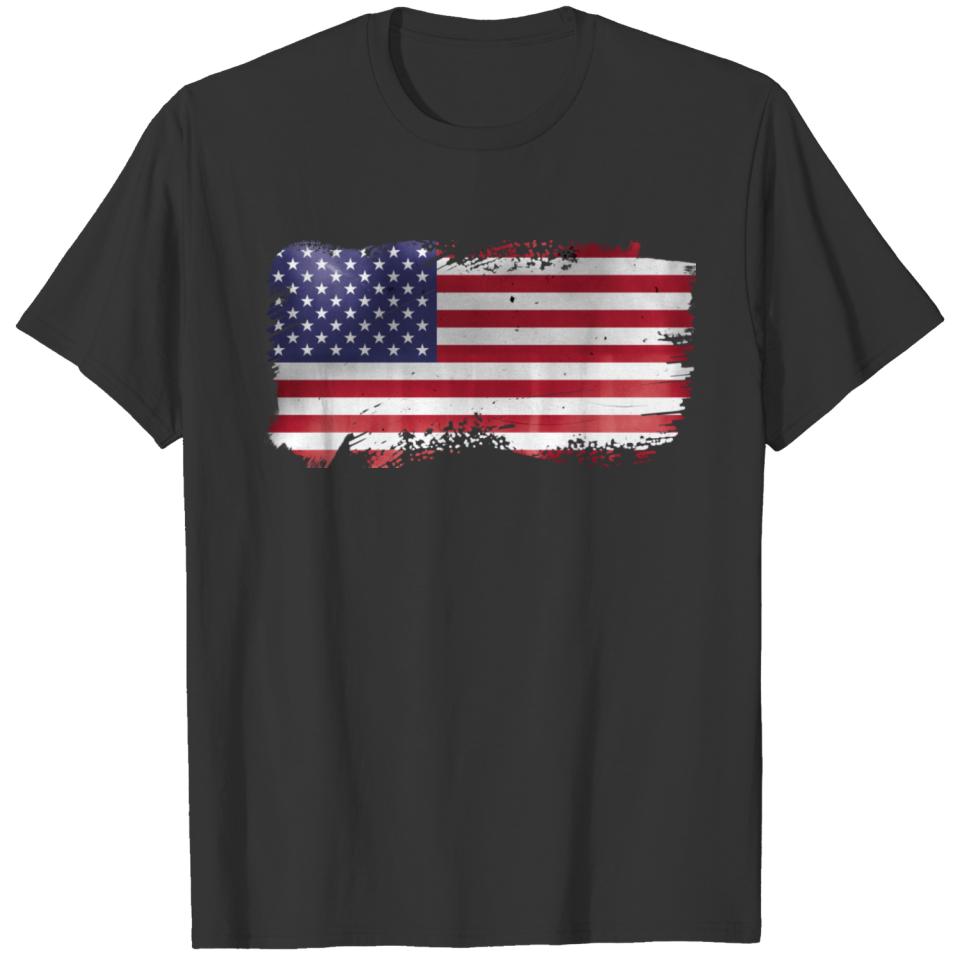 USA flag - used look T-shirt