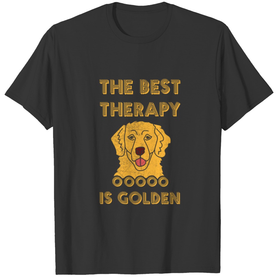 The Best Therapy Is Golden Shirt Golden Retriever T-shirt
