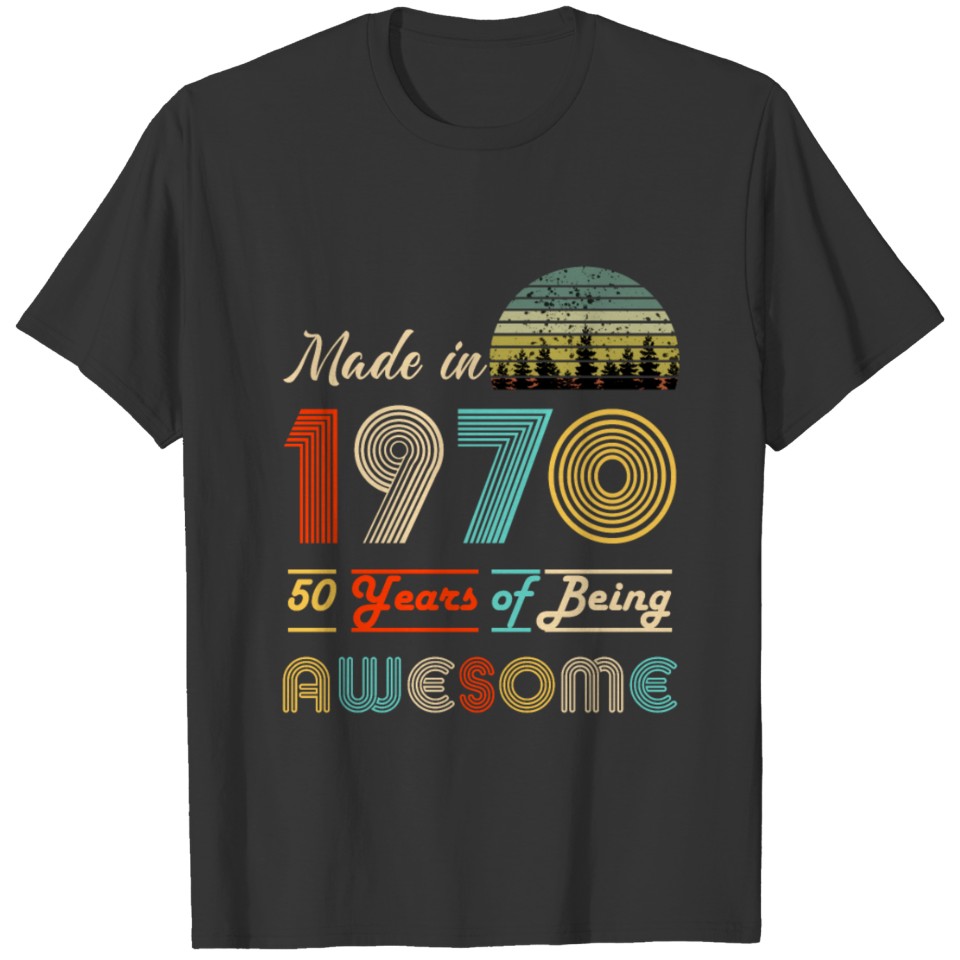 Vintage 1970 Made in 1970 50th birthday T Shirts