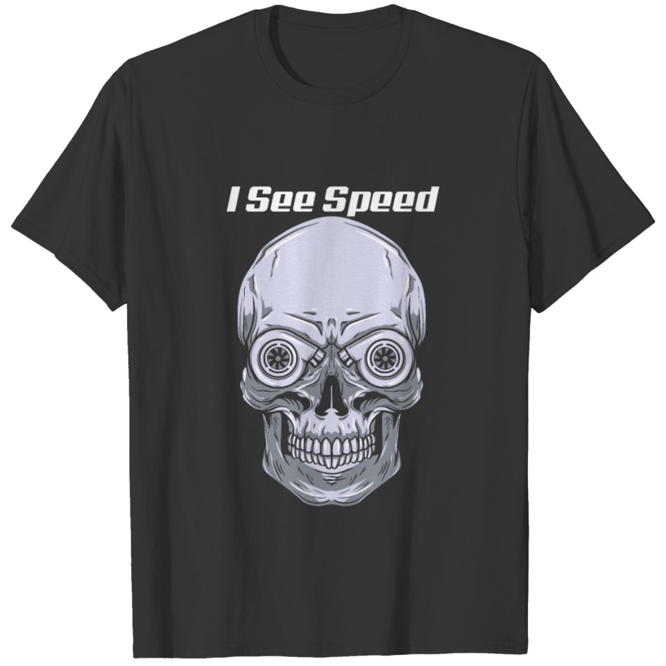 CAR RACING: Twin Turbo Skull for speed maniacs T-shirt