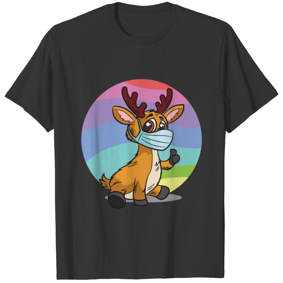 Cute DEER Baby With Face Mask T Shirts