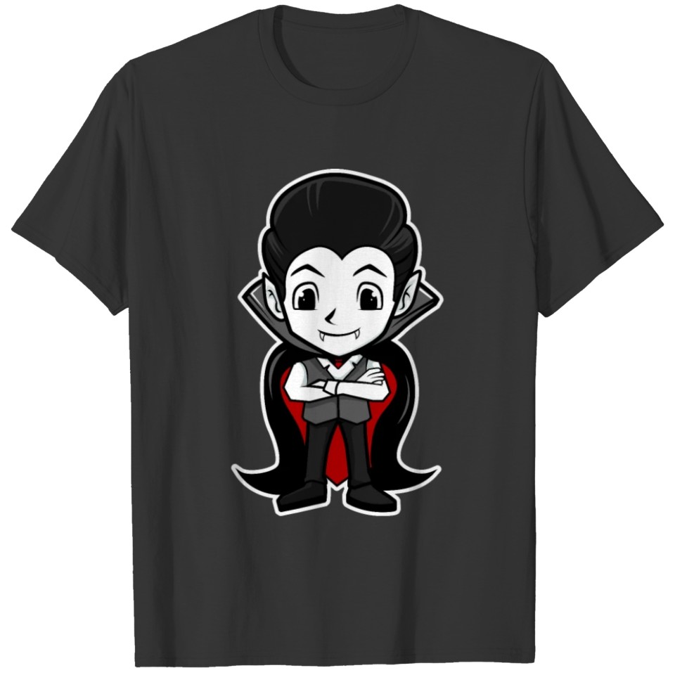 Cartoon Vampire Illustration T-shirt