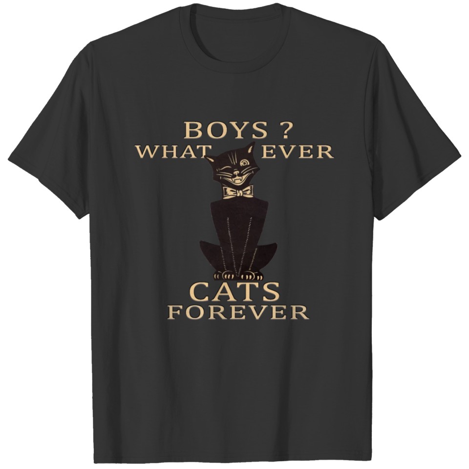 Boys ? whatever cats forever T-shirt