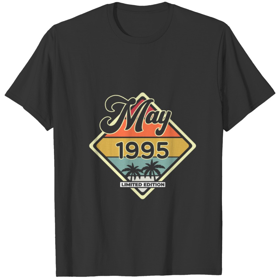 Vintage May 25 Year 1995 25th Birthday Gift T-shirt