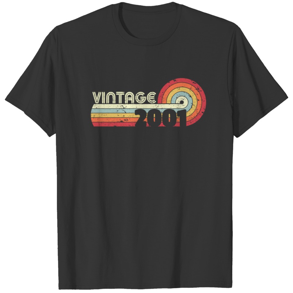 2001 Vintage Design, Birthday Gift Tee. Retro T-shirt