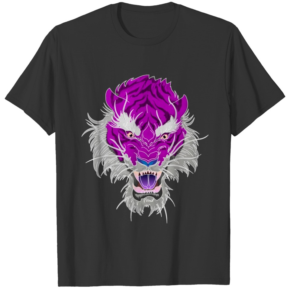Pink Tiger Head Wildcat T Shirts