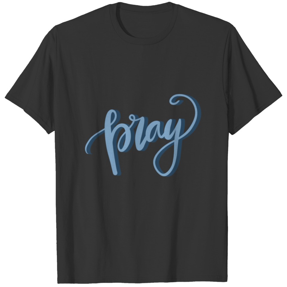 pray blue T-shirt