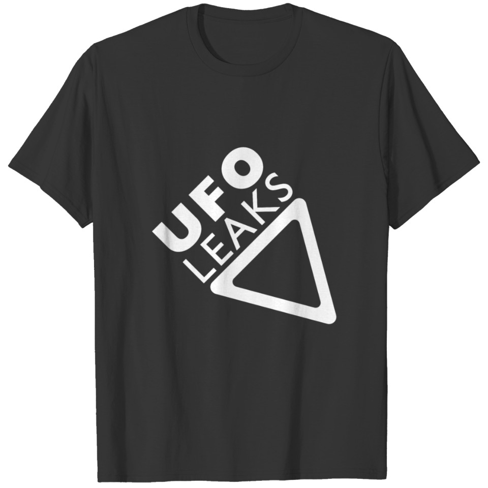 Ufo leaks triangle spaceship minimalistic - White T-shirt